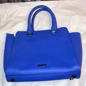 EUC Rebecca Minkoff Avery blue small structured crossbody handbag